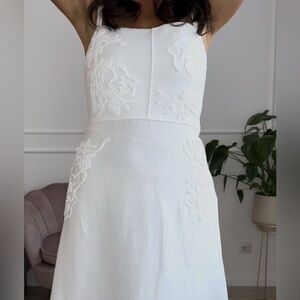 Zara embroidered linen dress